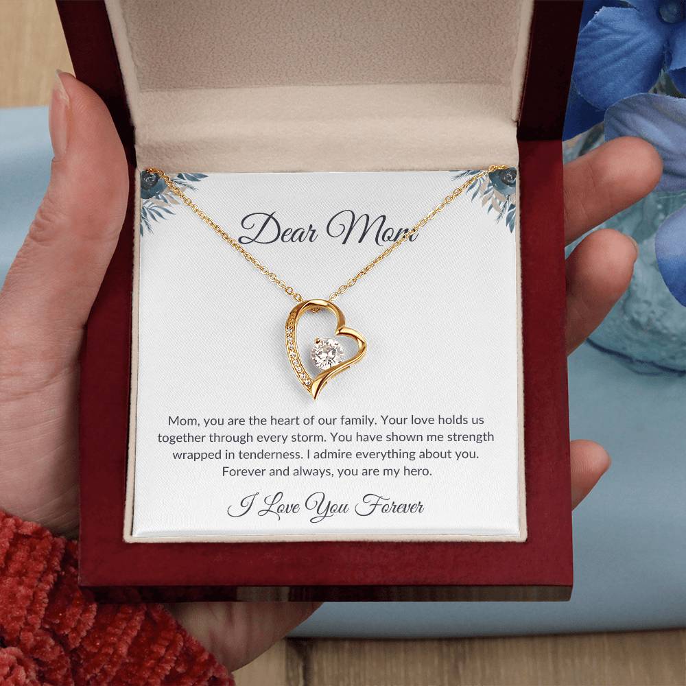 Mom Necklace Gift – Sparkling Love Knot Pendant That Shines Forever