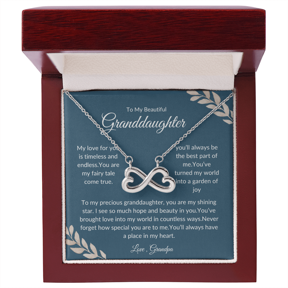 Granddaughter Necklace Gift – Forever Sparkle Pendant - Love Grandpa