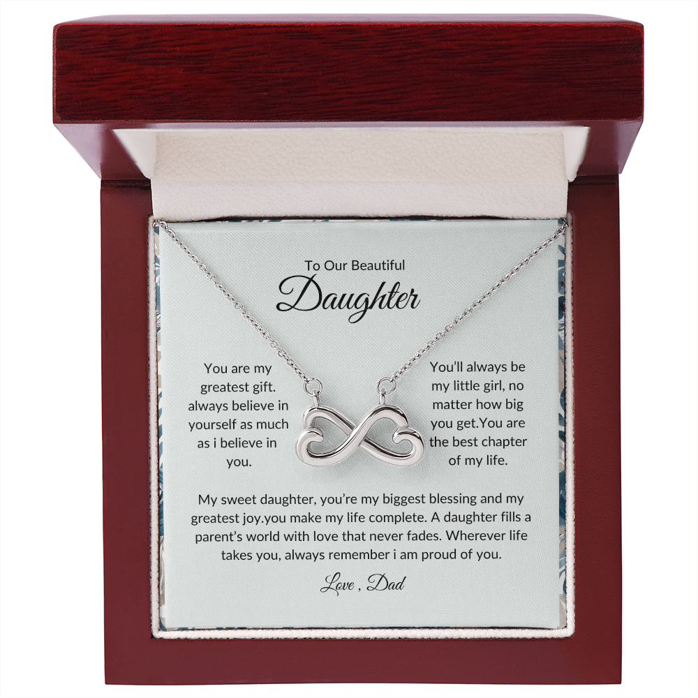 To My Beautiful Daughter | Heart Pendant Necklace | Love Dad