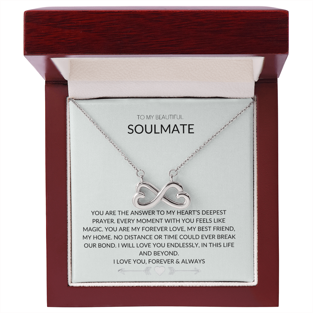 To My Soulmate – Sparkling Heart Necklace