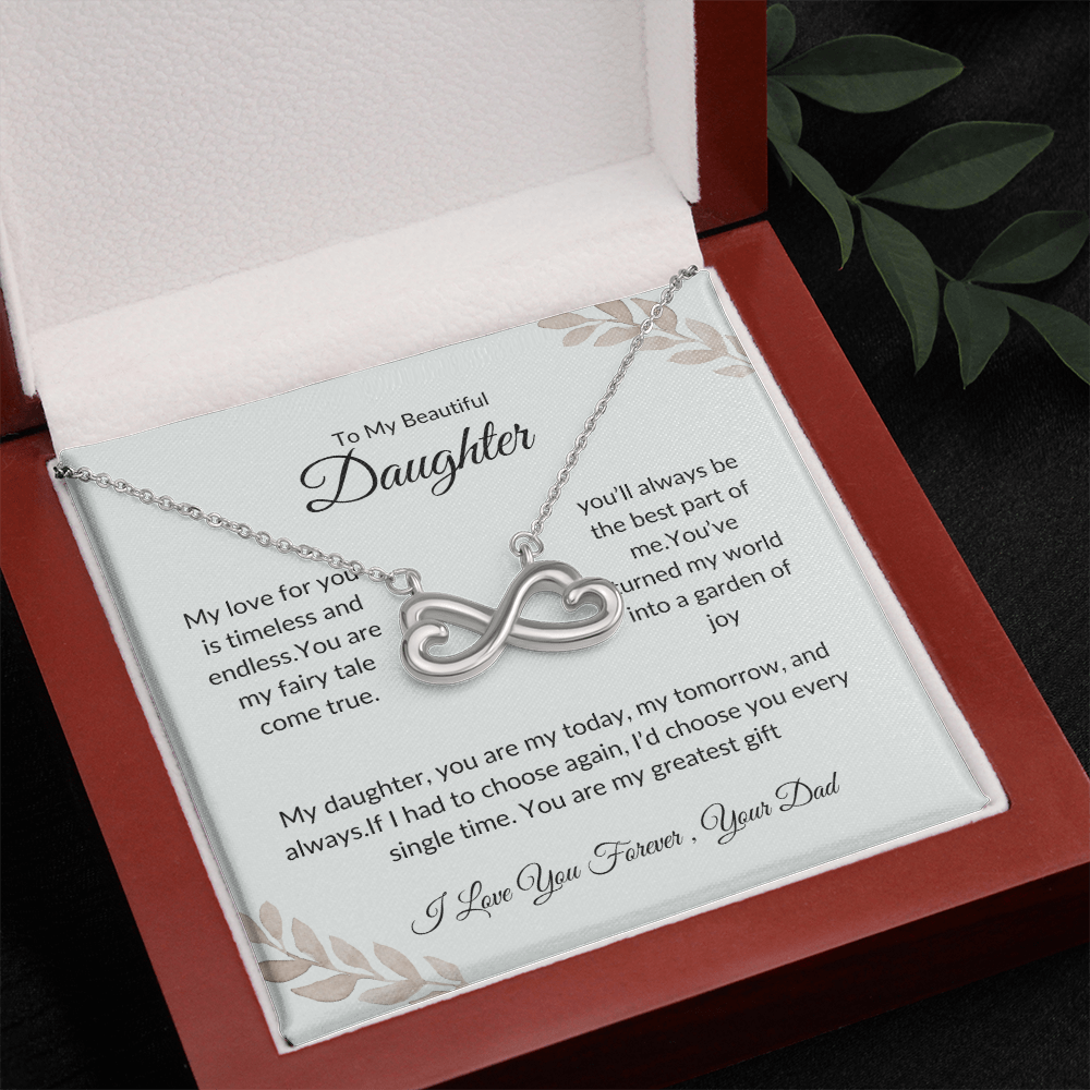 My Daughter Gift | Sparkling Heart Necklace | Love Dad