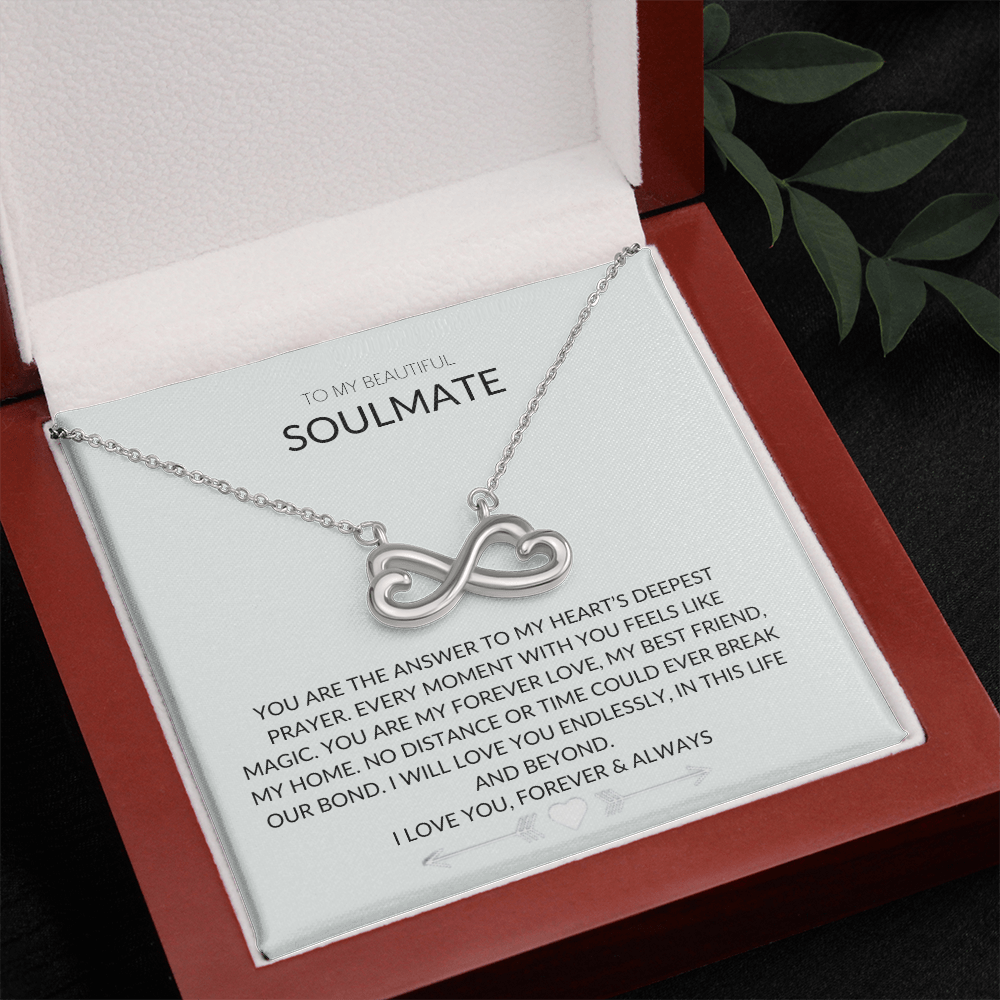To My Soulmate – Sparkling Heart Necklace