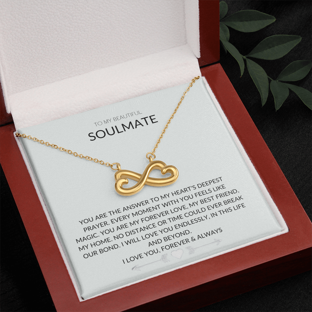 To My Soulmate – Sparkling Heart Necklace