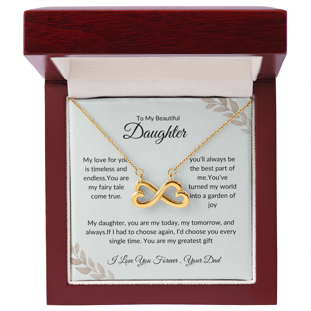 My Daughter Gift | Sparkling Heart Necklace | Love Dad