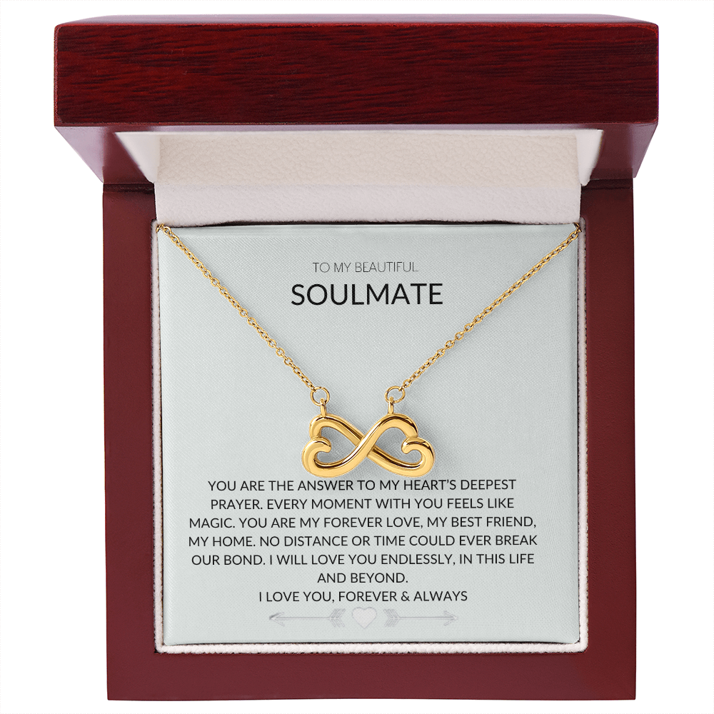 To My Soulmate – Sparkling Heart Necklace