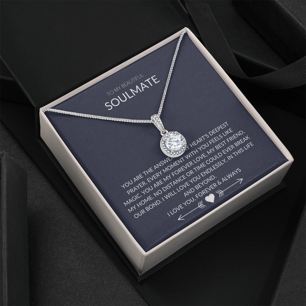 To My Soulmate – Forever Circle Necklace Symbolizing Eternal Love