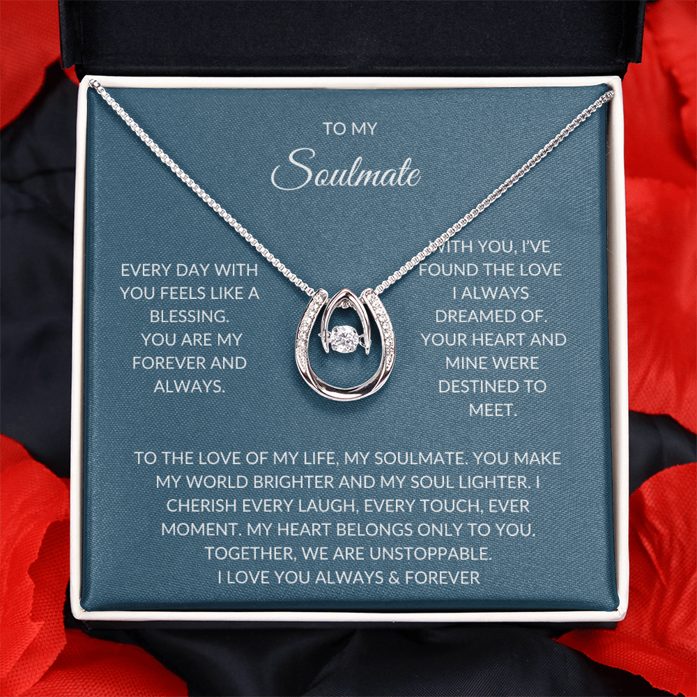 To My Soulmate – Dazzling Necklace Gift Set with Heartfelt Note