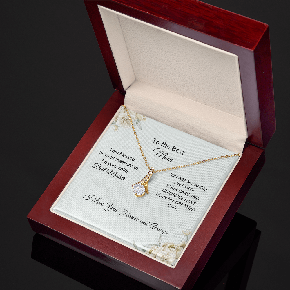 Mom Necklace Gift – Romantic Jewelry with Touching Love Card