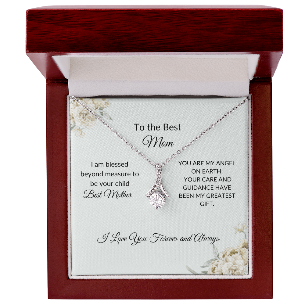 Mom Necklace Gift – Romantic Jewelry with Touching Love Card