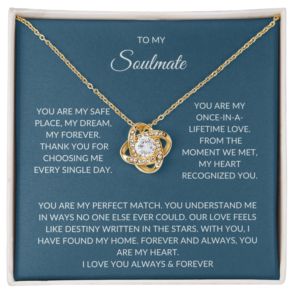 Soulmate Necklace – Jewelry Gift Set with Love Card