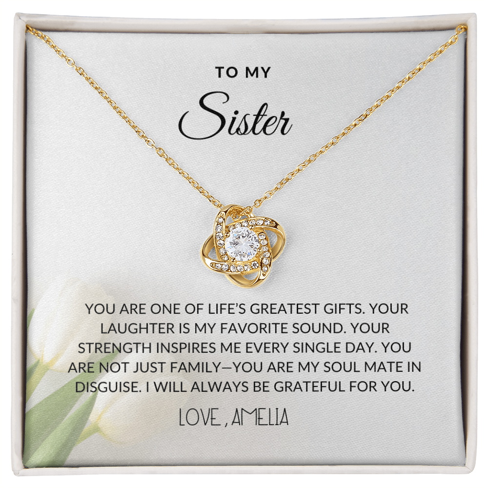 Sister Gift – Elegant Love Knot Necklace