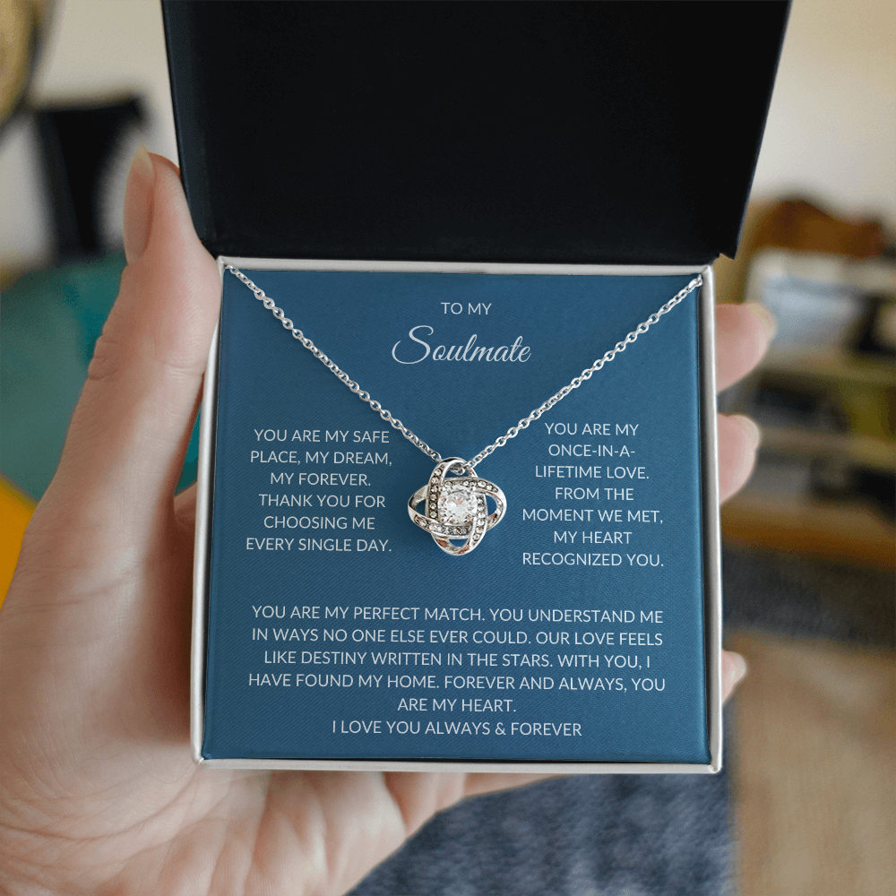 Soulmate Necklace – Jewelry Gift Set with Love Card