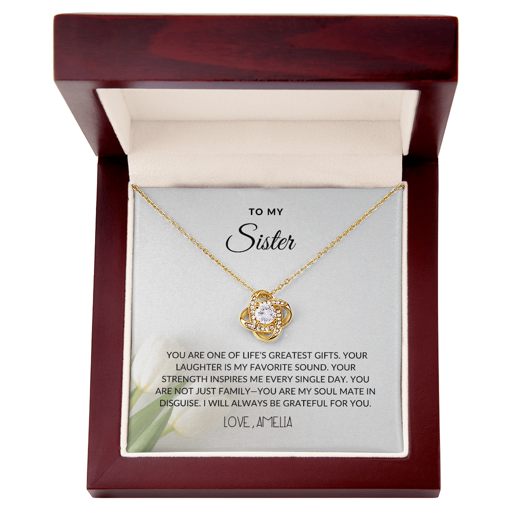 Sister Gift – Elegant Love Knot Necklace