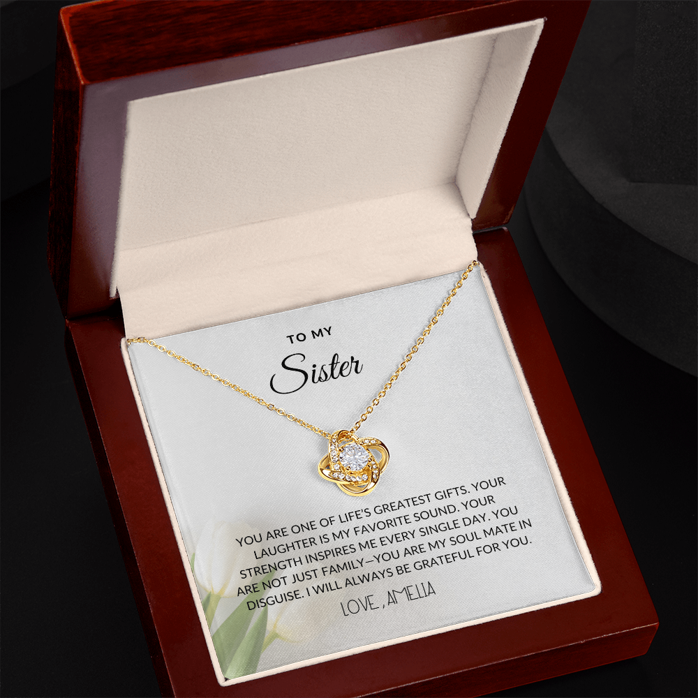 Sister Gift – Elegant Love Knot Necklace