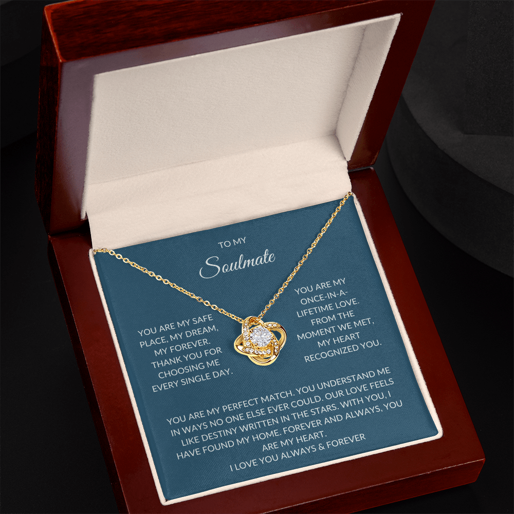 Soulmate Necklace – Jewelry Gift Set with Love Card