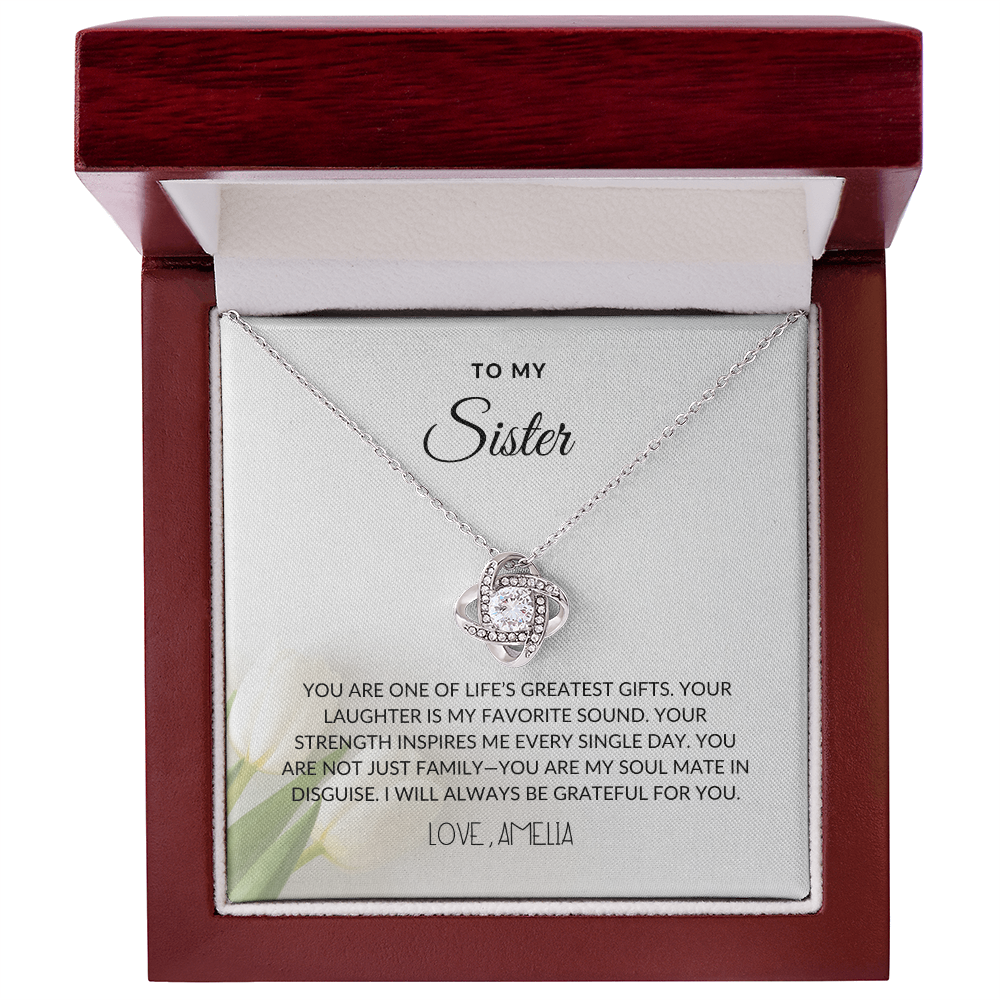 Sister Gift – Elegant Love Knot Necklace