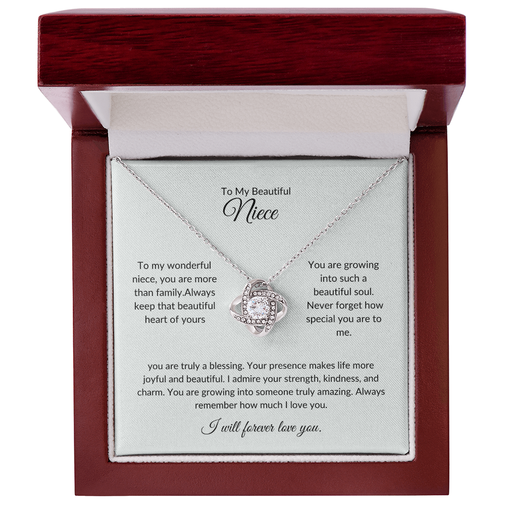 To My Niece – Forever Circle Necklace Symbolizing Eternal Bond