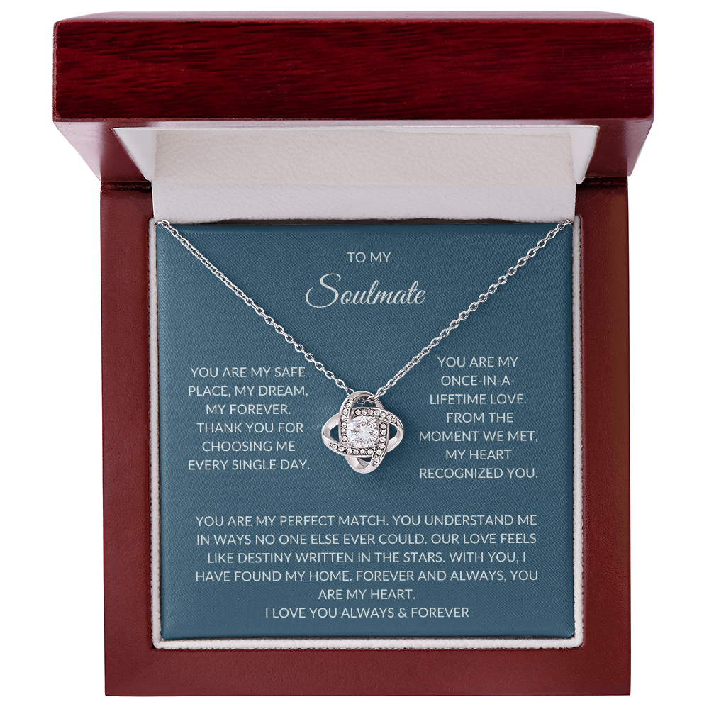 Soulmate Necklace – Jewelry Gift Set with Love Card