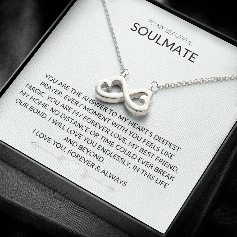 To My Soulmate – Sparkling Heart Necklace