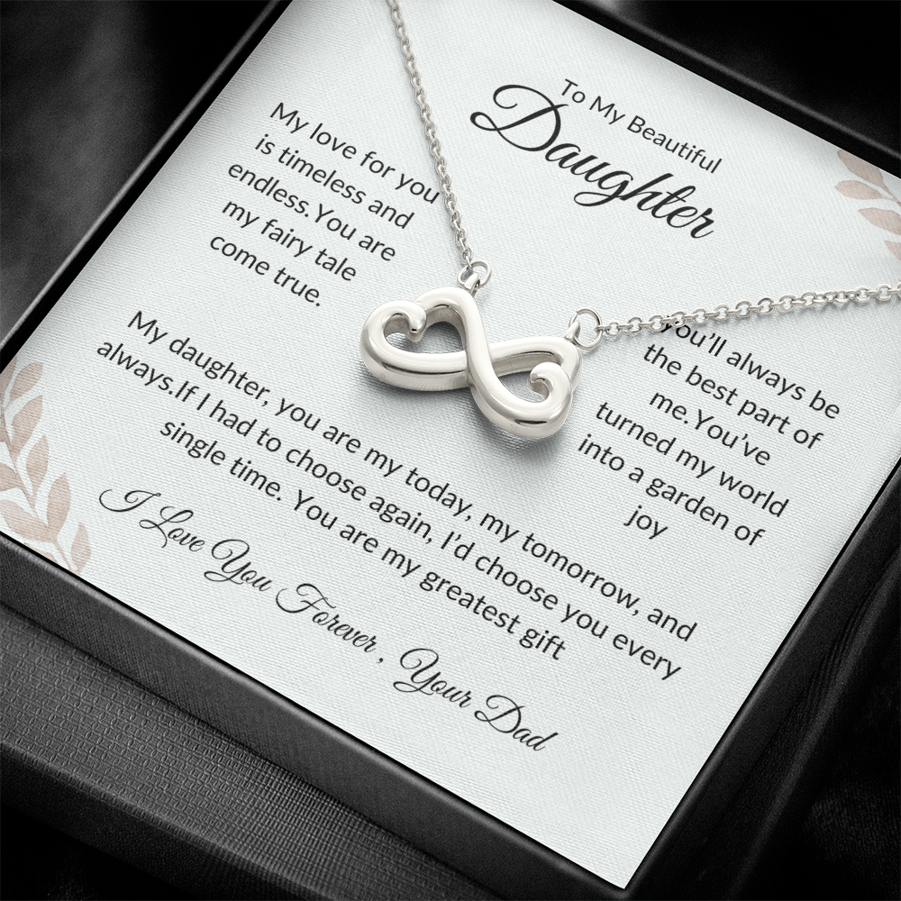 My Daughter Gift | Sparkling Heart Necklace | Love Dad