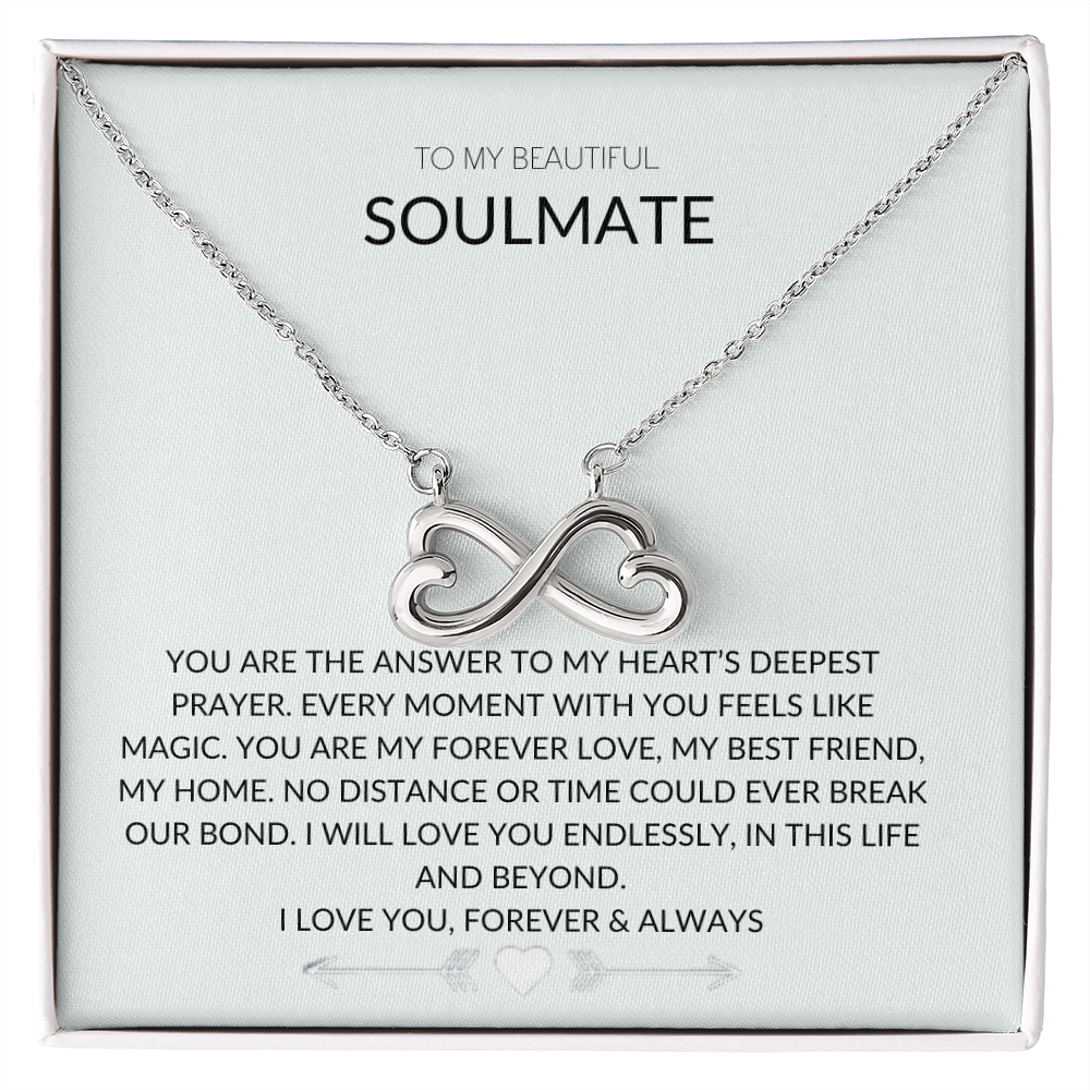 To My Soulmate – Sparkling Heart Necklace