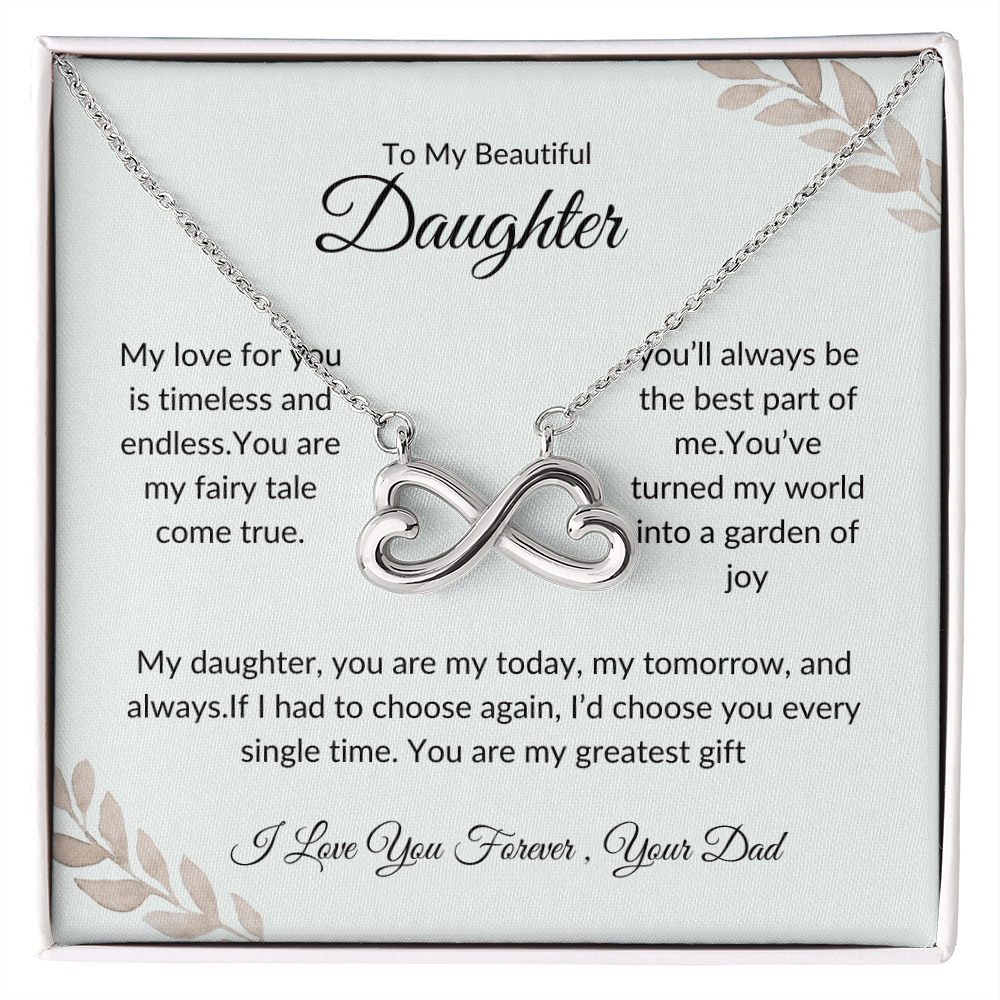 My Daughter Gift | Sparkling Heart Necklace | Love Dad
