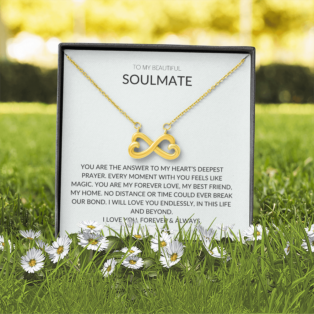 To My Soulmate – Sparkling Heart Necklace