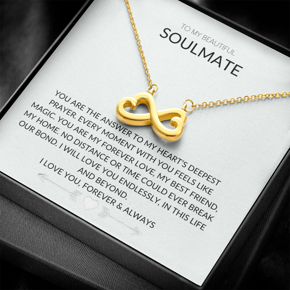 To My Soulmate – Sparkling Heart Necklace