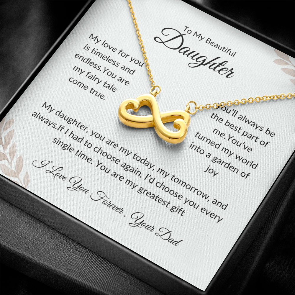 My Daughter Gift | Sparkling Heart Necklace | Love Dad