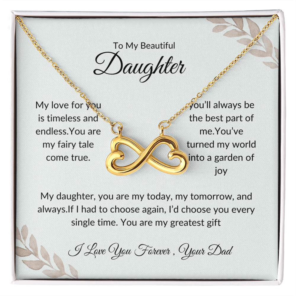 My Daughter Gift | Sparkling Heart Necklace | Love Dad