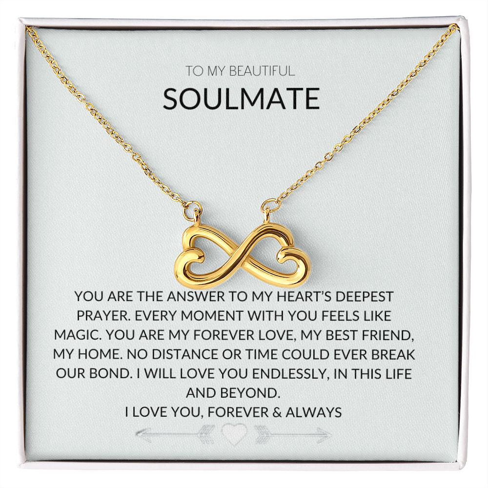 To My Soulmate – Sparkling Heart Necklace