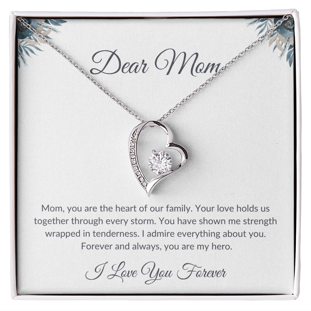 Mom Necklace Gift – Sparkling Love Knot Pendant That Shines Forever
