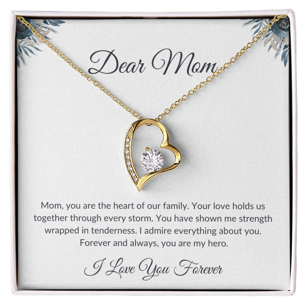 Mom Necklace Gift – Sparkling Love Knot Pendant That Shines Forever