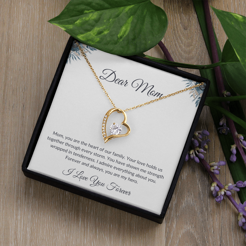 Mom Necklace Gift – Sparkling Love Knot Pendant That Shines Forever
