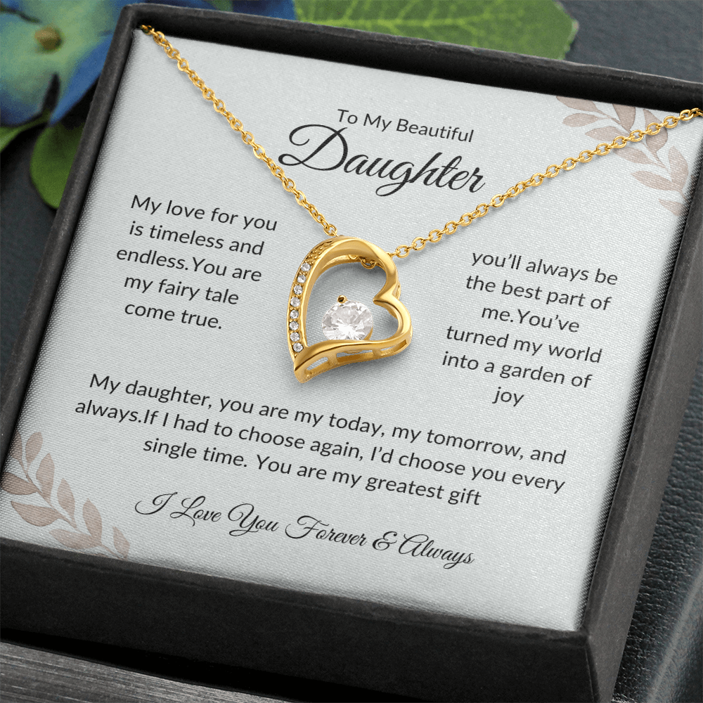 Christmas Necklace for Daughter | Forever Love Pendant | Holiday Gift Idea