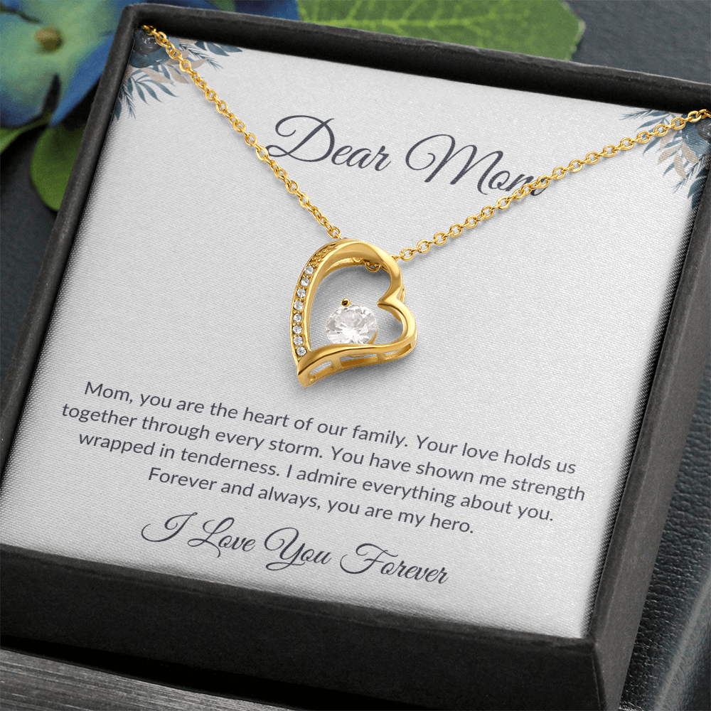 Mom Necklace Gift – Sparkling Love Knot Pendant That Shines Forever