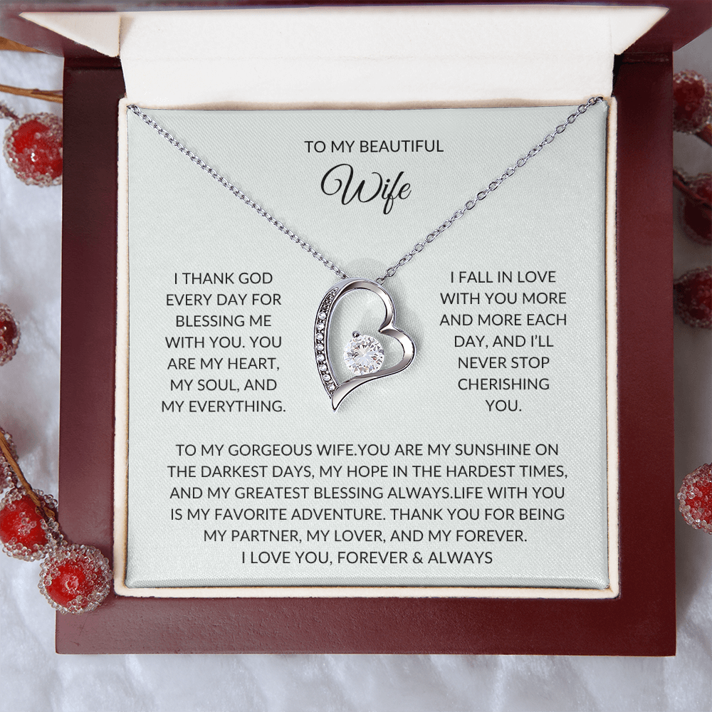 To My Wife – Eternal Love Knot Necklace – Anniversary & Birthday Gift