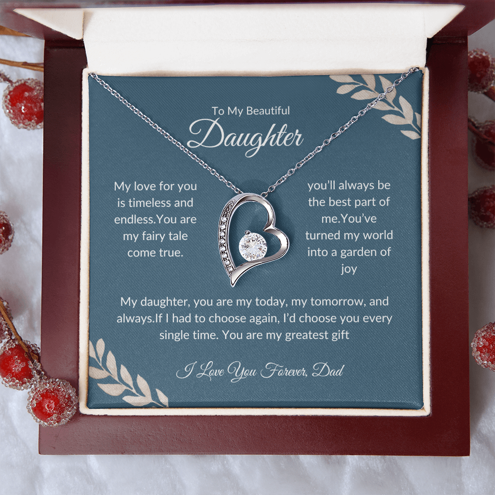To My beautiful Daughter | Forever Love Necklace | Love Dad