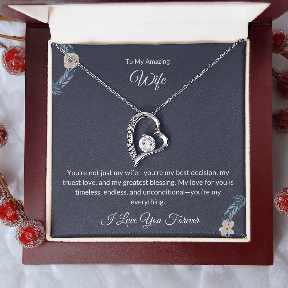 To My Beautiful Wife – Forever Love Necklace - Birthday Gift