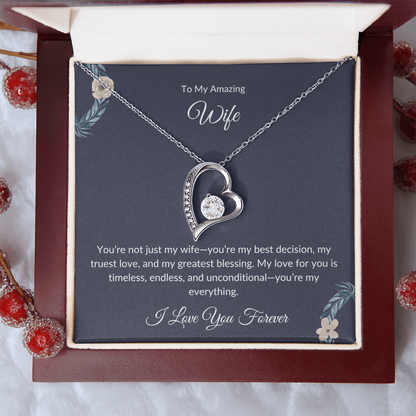 To My Beautiful Wife – Forever Love Necklace - Birthday Gift