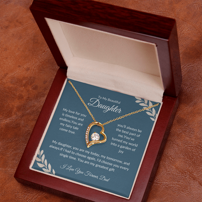 To My beautiful Daughter | Forever Love Necklace | Love Dad