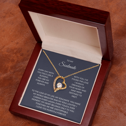 My Soulmate – Heart Pendant Necklace with Love Note