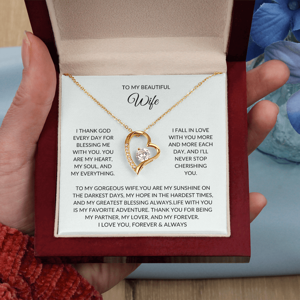 To My Wife – Eternal Love Knot Necklace – Anniversary & Birthday Gift
