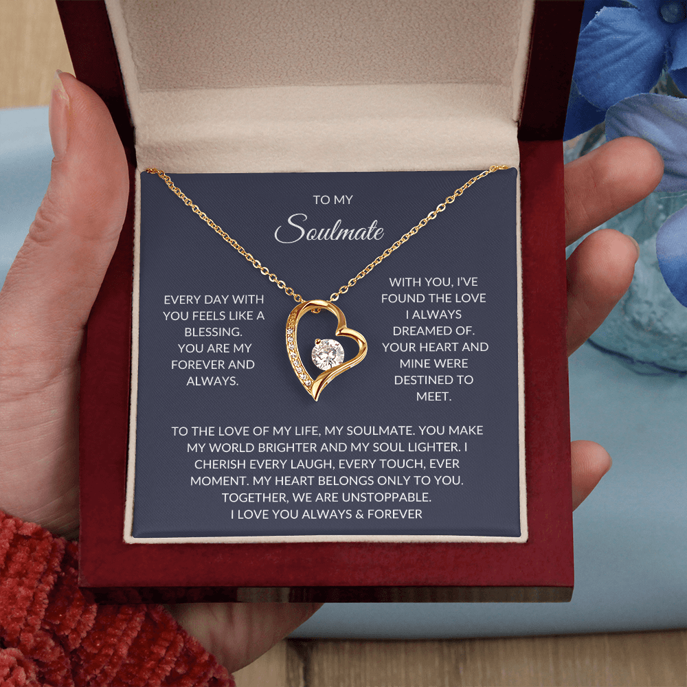 My Soulmate – Heart Pendant Necklace with Love Note