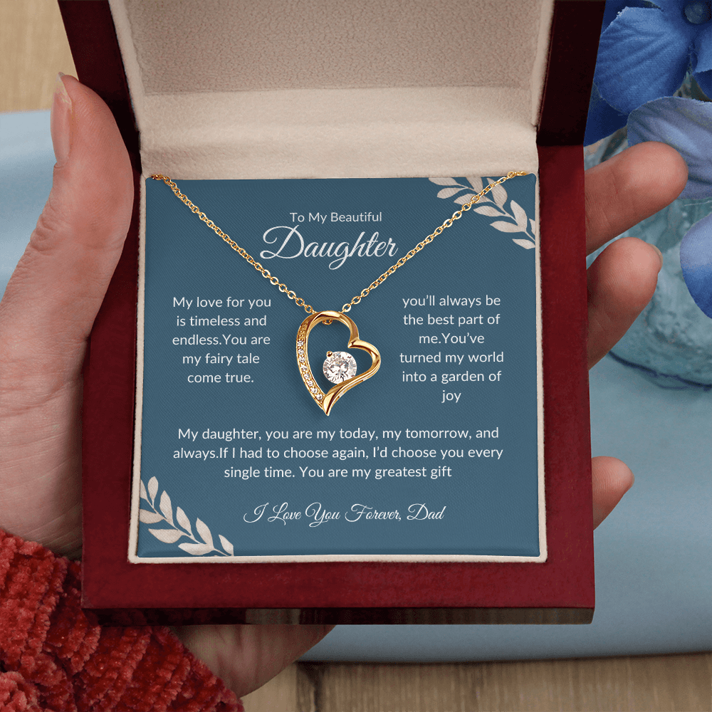 To My beautiful Daughter | Forever Love Necklace | Love Dad