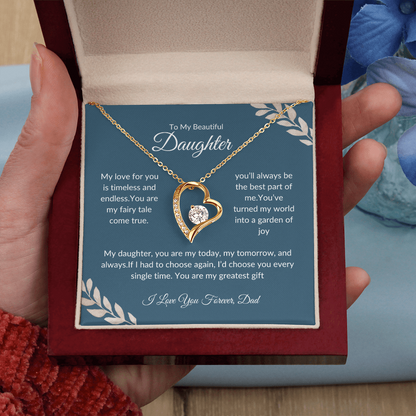 To My beautiful Daughter | Forever Love Necklace | Love Dad