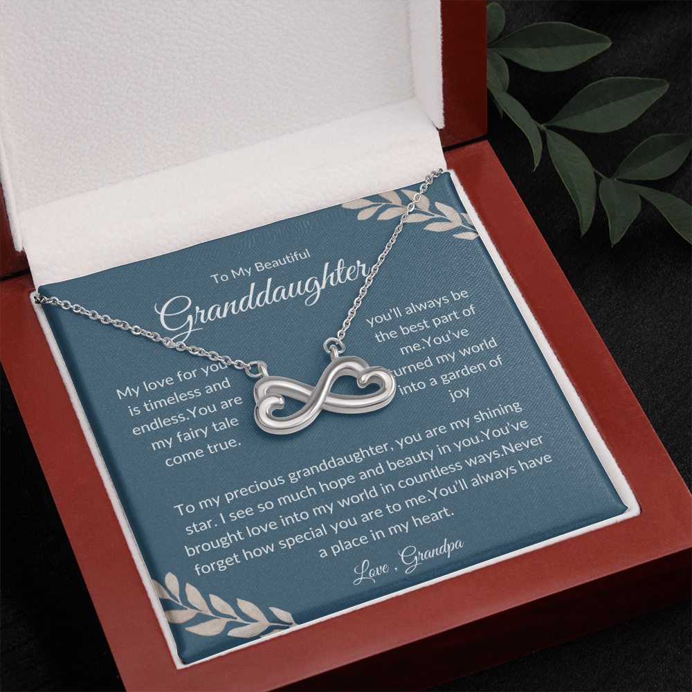 Granddaughter Necklace Gift – Forever Sparkle Pendant - Love Grandpa