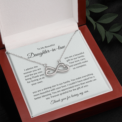 Daughter-in-Law Necklace Gift – Heart Pendant with Elegant Gift Box
