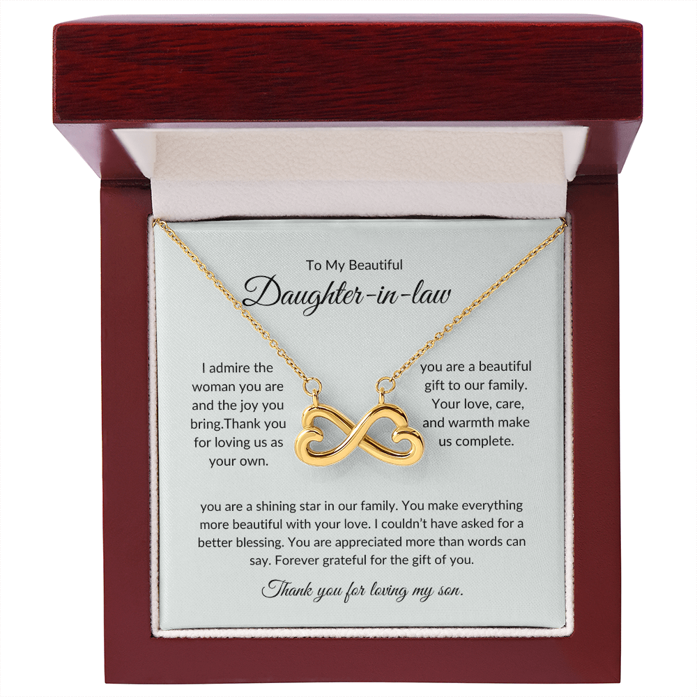 Daughter-in-Law Necklace Gift – Heart Pendant with Elegant Gift Box