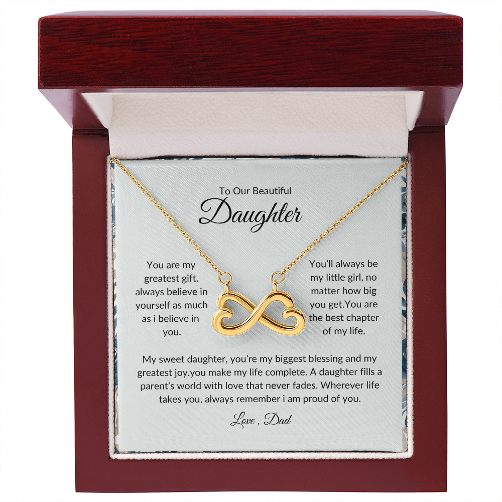 To My Beautiful Daughter | Heart Pendant Necklace | Love Dad